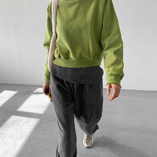 Cropped Napped Sweatshirt