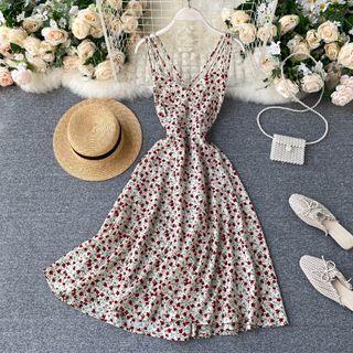 Suspender Floral Dress