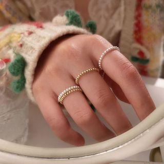 Rhinestone / Alloy Ring