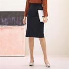 Tall Size Pleated-front Pencil Skirt