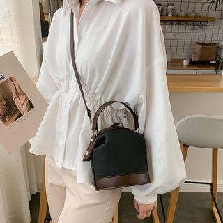 Matt Top Handle Bucket Bag