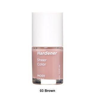 Aritaum - Modi Spa Nail Hardener - 5 Colors #03 Brown