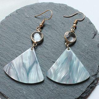 Acetate Fan Dangle Earring