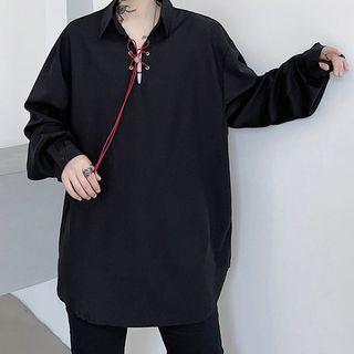 Lace-up Oversize Pullover