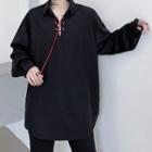 Lace-up Oversize Pullover