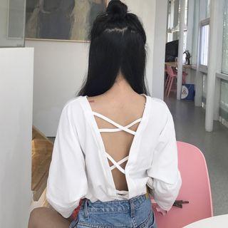 Cross Back 3/4-sleeve T-shirt
