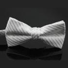 Striped Bow Tie Gray - One Size