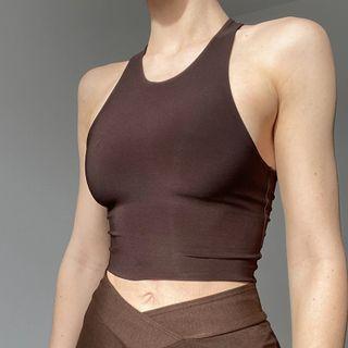 Open-back Drawstring Crop Tank Top