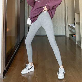 Cartoon Patch Fleece-lined Leggings