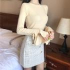 Flared-sleeve Knit Top