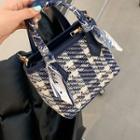 Tweed Mini Tote Bag With Shoulder Strap