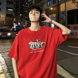 Loose-fit Cartoon-print T-shirt