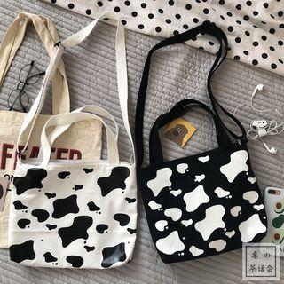 Canvas Dairy Patterened Shoulder Bag