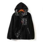 Reversible Star Print Fleece Zip Hoodie