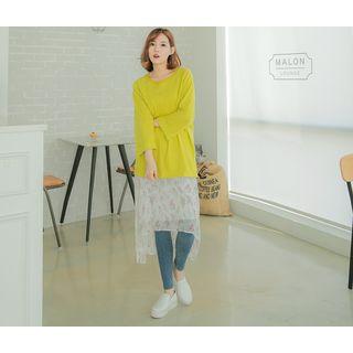 Long Dolman-sleeve Cotton T-shirt