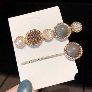 Faux Crystal Rhinestone Alloy Hair Clip