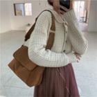 Plain Flap Crossbody Bag Mocha - Brown - One Size