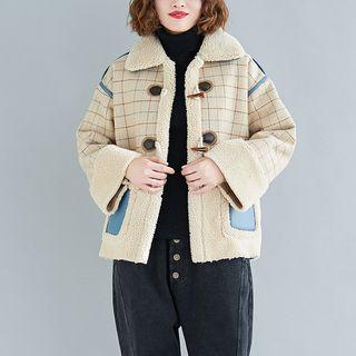 Plaid Woolen Thick Jacket
