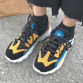 Mesh Panel Chunky Sneakers