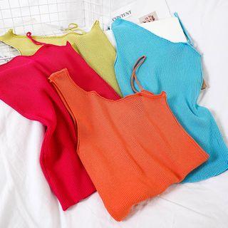 Asymmetric Knit Tank Top