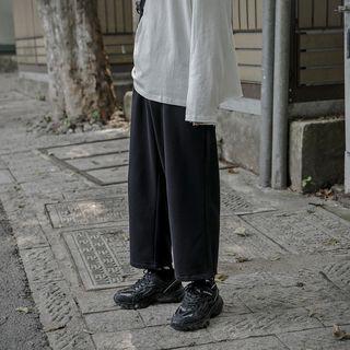 Plain Oversize Jogger Pants / Fleece-lined