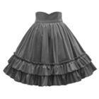 A-line Velvet Tiered Skirt
