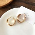Twisted Alloy Dangle Earring 1 Pair - S925 Silver - Earrings - Gold - One Size