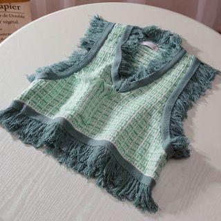 Fringed Sweater Vest
