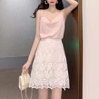 Plain Camisole / Lace Skirt
