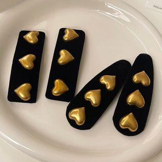 Heart Velvet Hair Clip (various Designs)