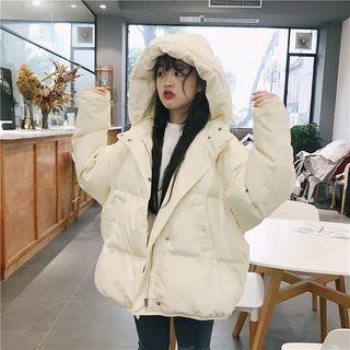 Padded Jacket With Hood Almond - One Size