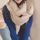 Color Block Knit Scarf