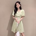 High-waist Peter Pan Collar Dress