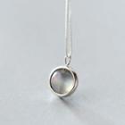 925 Sterling Silver Stone Pendant Necklace