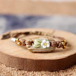 Ceramic Flower Bracelet As Shown In Figure - One Size