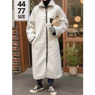 Reversible Fuax-shearling Coat Ivory - One Size