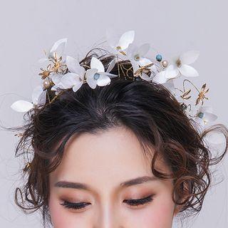 Bridal Flower Headpiece White - One Size