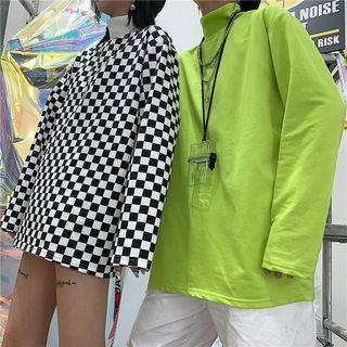 Couple Matching Mock-neck Long-sleeve T-shirt