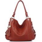 Tasseled Faux Leather Hand Bag