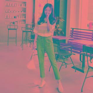 Cropped Straight Leg Harem Jeans