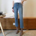Tall Size Cropped Straight-cut Jeans