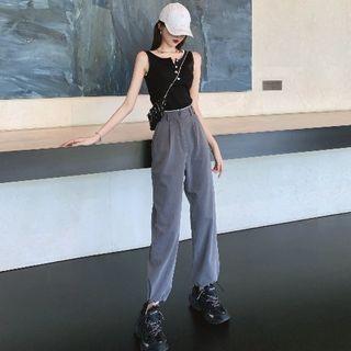 Plain Sleeveless Top / Plain Wide Leg Pants