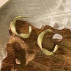 Twisted Ear Stud 1 Pair - Yellow - One Size
