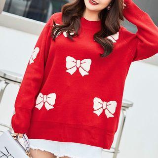Bow Jacquard Sweater
