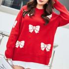Bow Jacquard Sweater