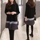 3/4-sleeve Dropwaist Dress