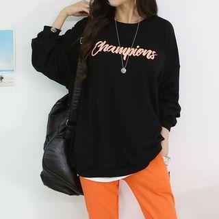 Champions Letter Print Sweatshirt