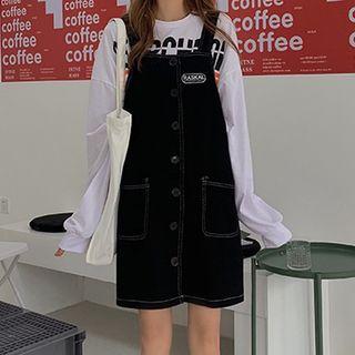 Lettering Long-sleeve T-shirt / Jumper Dress