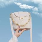 Floral Embroidered Woven Panel Bucket Bag