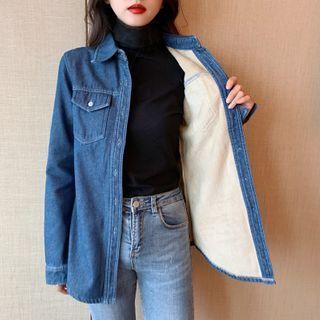 Fleece-line Denim Shirt
